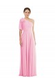 Barely Pink One Shoulder Sleeveless Trumpet Semi Formal Evening Dress / Bridesmaid Dress Townsville