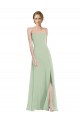 Sage Scoop Neck Sleeveless Open Back A-Line Semi Formal Evening Dress / Bridesmaid Dress Townsville