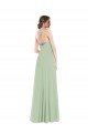 Sage Scoop Neck Sleeveless Open Back A-Line Semi Formal Evening Dress / Bridesmaid Dress Townsville