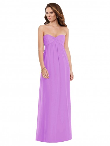 Violet Sweetheart Sleeveless Low Back A-Line Semi Formal Evening Dress / Bridesmaid Dress Townsville