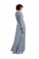 Dusty Blue V-Neck Long Sleeves A-Line Bridesmaid Dress / Formal Dress Townsville