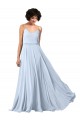Light Sky Blue V-Neck Sleeveless Low Back A-Line Formal Dress / Bridesmaid Dress Townsville