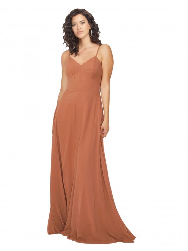 Rosewood V-Neck Sleeveless Keyhole Back A-Line Bridesmaid Dress Townsville