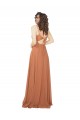 Rosewood V-Neck Sleeveless Keyhole Back A-Line Bridesmaid Dress Townsville