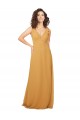 Saffron V-Neck Sleeveless Keyhole Back A-Line Bridesmaid Dress Townsville