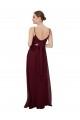 Burgundy Gold Scoop Neck Sleeveless Keyhole Back A-Line Bridesmaid Dress Townsville