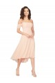 Ice Pink Square Neck Cold Shoulder Low Back A-Line High Low Bridesmaid Dress Townsville