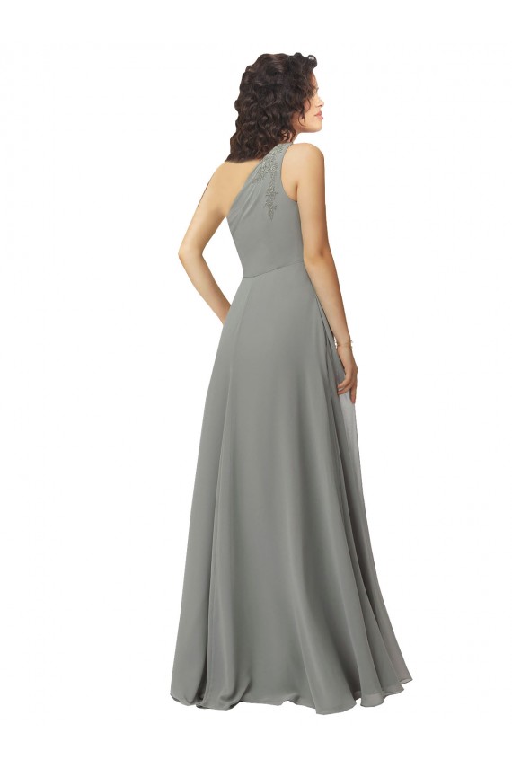 Wisteria One Shoulder Sleeveless A-Line Bridesmaid Dress Townsville