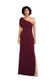 Burgundy One Shoulder Sleeveless A-Line Formal Evening Gown / Bridesmaid Dress Townsville
