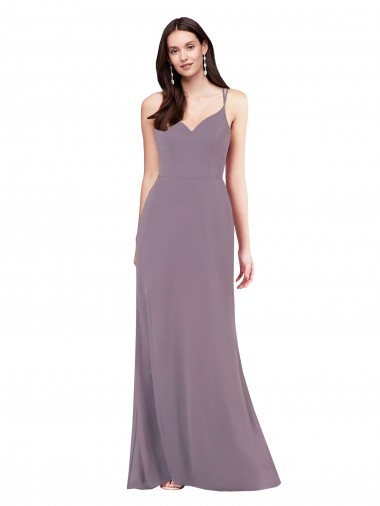 Dark Lavender Sweetheart Sleeveless Open Back Column Formal Evening Gown / Bridesmaid Dress Townsville