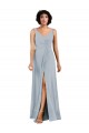 Sea Glass V-Neck Sleeveless Low Back Column Bridesmaid Dress Townsville