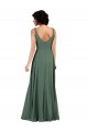 Sea Glass V-Neck Sleeveless Low Back Column Bridesmaid Dress Townsville