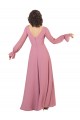 Sea Glass V-Neck Long Sleeves A-Line Formal Dress / Bridesmaid Dress Townsville