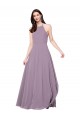 Dark Lavender Halter Neck Sleeveless Keyhole Back A-Line Bridesmaid Dress / Evening Dress Townsville