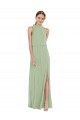 Smoke Green High Neck Sleeveless A-Line Semi Formal Evening Dress / Bridesmaid Dress Townsville