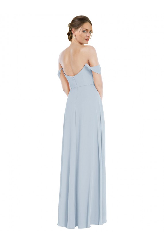 Sea Glass Off the Shoulder Flounce Sleeves A-Line Semi Formal Evening Dress / Bridesmaid Dress Townsville