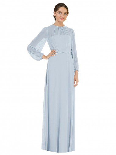 Sea Glass Strapless Puff Sleeves Keyhole Back A-Line Formal Evening Gown / Bridesmaid Dress Townsville