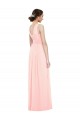 Pink V-Neck Sleeveless A-Line Bridesmaid Dress Townsville