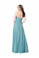 Turquoise V-Neck Sleeveless A-Line Bridesmaid Dress Townsville