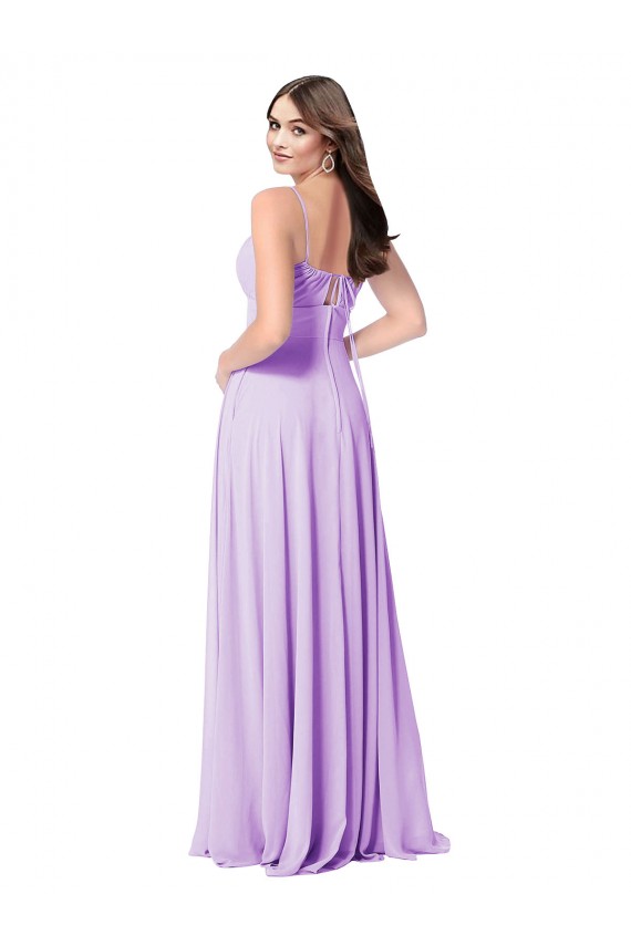 Lilac Scoop Neck Sleeveless A-Line Bridal Party Dress Townsville