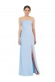 Light Sky Blue Strapless Sleeveless Low Back Trumpet Black Tie Evening Gown / Bridesmaid Dress Townsville
