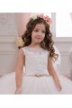 Ivory Bateau Neck Sleeveless Ball Gown Flower Girl Wedding Dress Townsville