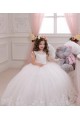 Ivory Bateau Neck Sleeveless Ball Gown Flower Girl Wedding Dress Townsville