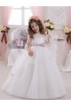 Ivory Bateau Neck Sleeveless Ball Gowns Flower Girl Dress Townsville