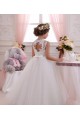 Ivory High Neck Sleeveless Keyhole Back Ball Gown Little Flower Girl Dresses Townsville