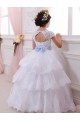 Ivory Sweetheart Cap Sleeves Ball Gown Flower Girl Dresses Townsville