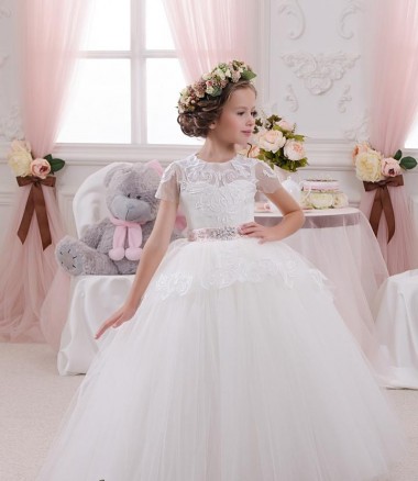 Ivory Sweetheart Sleeveless Ball Gown Flower Girl Dress Townsville