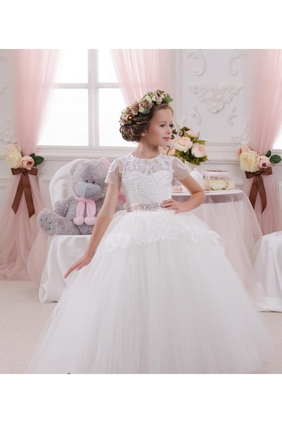 Ivory Sweetheart Sleeveless Ball Gown Flower Girl Dress Townsville