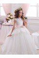Ivory Sweetheart Sleeveless V-Back Ball Gown Flower Girl Dress for Wedding Townsville