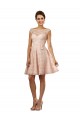 Pink Illusion Neck Cap Sleeves A-Line Bridesmaid Dress Townsville