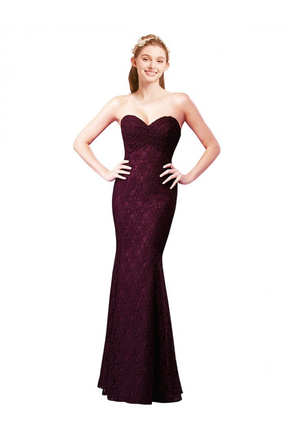 Grape Sweetheart Sleeveless A-Line Bridesmaid Dress Townsville