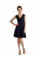 Dark Navy V-Neck Sleeveless Lace A-Line Bridesmaid Dress / Evening Dress Townsville