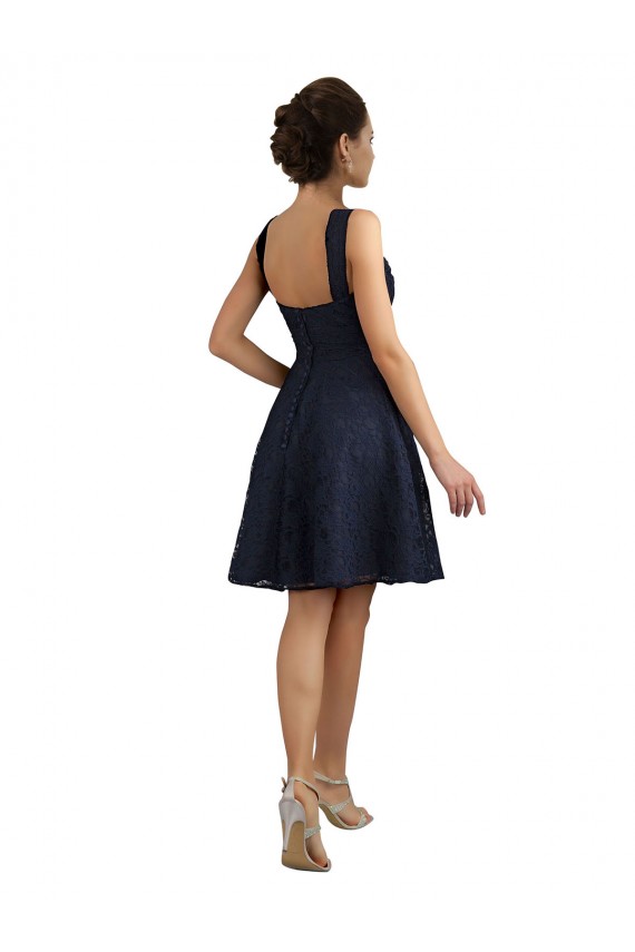 Dark Navy Sweetheart Sleeveless A-Line Bridesmaid Dresses Townsville