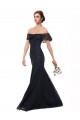 Dark Navy Off the Shoulder Flutter Sleeves Mermaid Prom Dress / Bridesmaid Dress Townsville