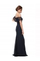 Dark Navy Off the Shoulder Flutter Sleeves Mermaid Prom Dress / Bridesmaid Dress Townsville