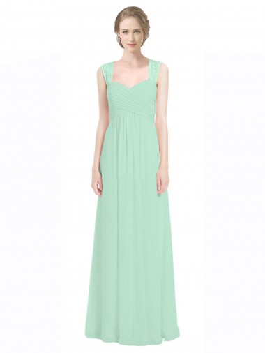 Mint Green Sweetheart Sleeveless Keyhole Back A-Line Bridesmaid Dress Townsville