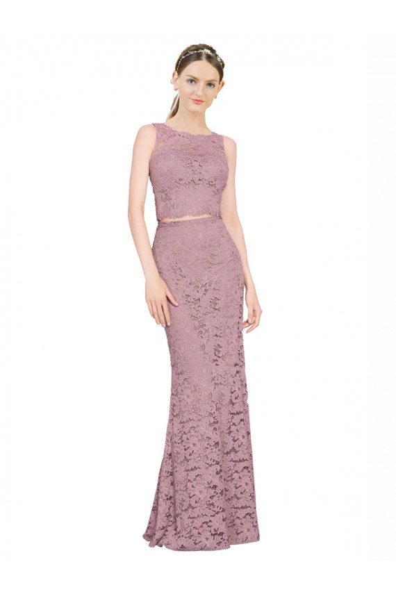 Illusion Neck Sleeveless Mermaid Prom Dress / Bridesmaid Dress Townsville