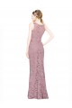 Illusion Neck Sleeveless Mermaid Prom Dress / Bridesmaid Dress Townsville