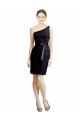Black One Shoulder Sleeveless Open Back A-Line Bridesmaid Dress Townsville