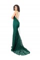 Dark Green V-Neck Sleeveless Open Back Mermaid Black Tie Evening Gown / Prom Dress / Bridesmaid Dress Townsville