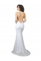 White High Neck Sleeveless Open Back Mermaid Wedding Dress Townsville