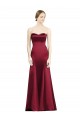 Burgundy Sweetheart Sleeveless Satin Mermaid Bridesmaid Dress Townsville