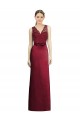Burgundy V-Neck Sleeveless A-Line Bridesmaid Dress Townsville