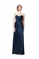 Dark Navy Strapless Sleeveless A-Line Bridesmaid Dress Townsville