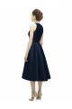 Dark Navy Jewel Neck Sleeveless A-Line High Low Bridesmaid Dress Townsville