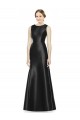 Black High Neck Sleeveless Keyhole Back Satin Mermaid Bridesmaid Dress Townsville
